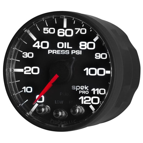Autometer Spek-Pro 52.4mm 0-120 PSI Digital Stepper Motor Oil Pressure Gauge - P325328