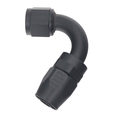 DeatschWerks 10AN Female Flare Swivel 120-Degree Hose End CPE - Anodized Matte Black - 6-02-0826-B