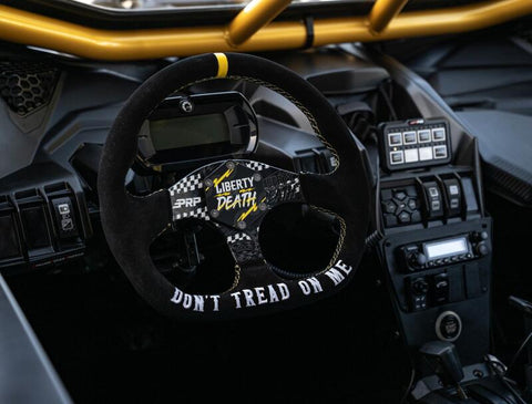 PRP Dont Tread on Me Comp-R Suede Steering Wheel (D-Shaped) - G248-TR