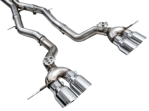 AWE Tuning 23-24 BMW G87 M2 Track Edition Exhaust - Chrome Silver Tips - 3020-42487