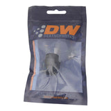 DeatschWerks 8AN ORB to S387 Pre-Filter Sock Adapter - Anodized Matte Black - 6-02-0737-B