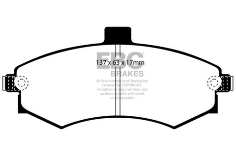 EBC 02-06 Hyundai Elantra 2.0 Yellowstuff Front Brake Pads - DP41670R