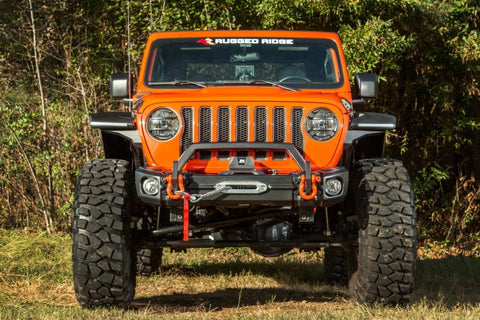 Rugged Ridge 18-22 Jeep Wrangler JL/JT Grille Arcus Front Bumper Stamped Steel Overrider Bar - 11549.07