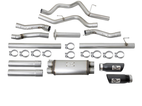 aFe MACHForce XP 3in 409-SS Exhaust Cat-Back 2017 Ford F-150 Raptor V6-3.5L (tt) w/ Black Tip - 49-43045-B