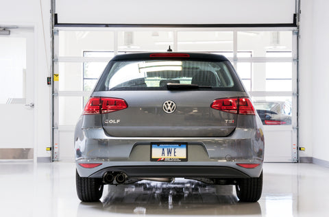 AWE Tuning VW MK7 Golf 1.8T Track Edition Exhaust w/Diamond Black Tips (90mm) - 3020-23022