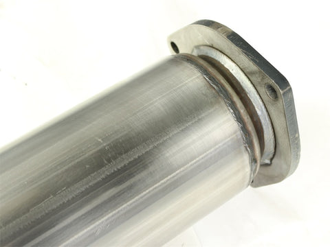 aFe Atlas 5in DPF-Back Aluminized Steel Exh Sys Ford Diesel Trucks 11-14 v8-6.7L td wrinkled blk tip - 49-03055-B