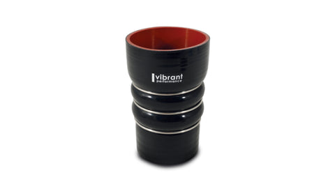 Vibrant Silicone Coupling 4 Ply Aramid CAC Transition Hose 3.25in x 3in Inlet/Outlet - Black - 11864