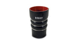 Vibrant Silicone Coupling 4 Ply Aramid CAC Transition Hose 4in x 3.5in Inlet/Outlet - Black - 11867
