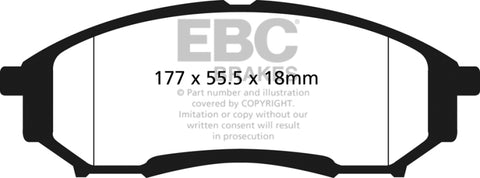 EBC 05-07 Ford F250 (inc Super Duty) 5.4 (2WD) Ultimax2 Rear Brake Pads - UD1068