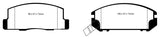 EBC 99-02 Toyota MR2 1.8 Yellowstuff Rear Brake Pads - DP41107R