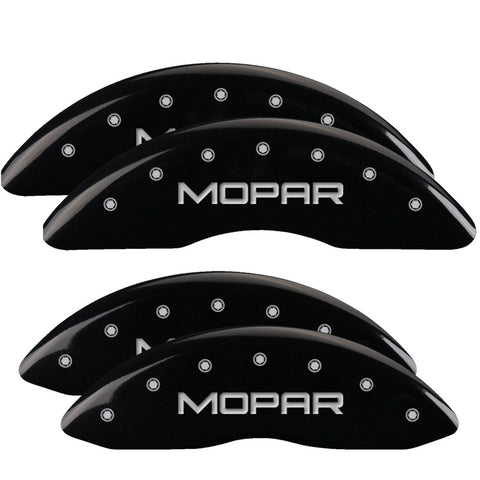MGP 4 Caliper Covers Engraved Front & Rear MGP Black finish silver ch - 50001SMGPBK