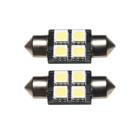 Oracle 33MM 4 LED 3-Chip Festoon Bulbs (Pair) - Cool White - 5203-001