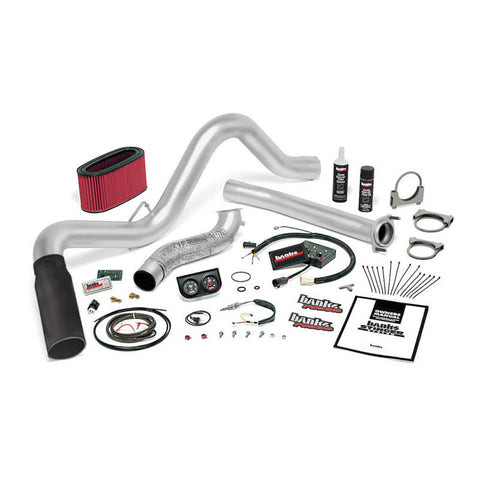 Banks Power 95.5-97 Ford 7.3L Man Stinger System - SS Single Exhaust w/ Black Tip - 48558-B