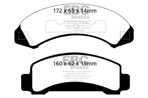 EBC 87-88 Ford Aerostar 2.3 Greenstuff Front Brake Pads - DP61272