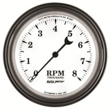 AutoMeter Gauge Tachometer 3-3/8in. 8K RPM In-Dash Old Tyme White II - 1297