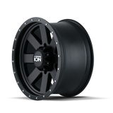 ION Type 134 17x8.5 / 6x139.7 BP / 6mm Offset / 106mm Hub Matte Black/Black Beadlock Wheel - 134-7883MB