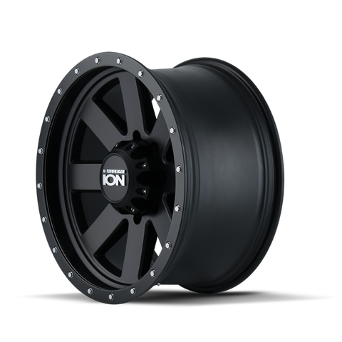 ION Type 134 20x10 / 8x170 BP / -19mm Offset / 130.8mm Hub Matte Black/Black Beadlock Wheel - 134-2170MB