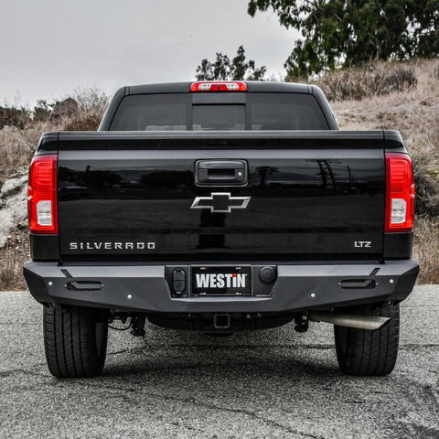 Westin 14-18 Chevy Silverado 1500 Pro-Series Rear Bumper - Textured Black - 58-421005