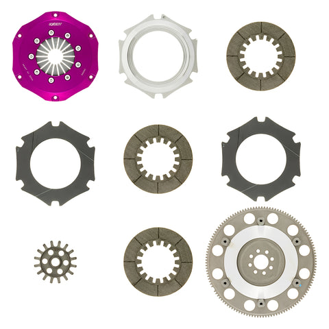 Exedy 1990-1996 Nissan 300ZX Turbo V6 Hyper Triple Carbon-R Clutch Rigid Disc Push Type Cover - NM063SBMC