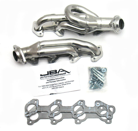 JBA 02-03 Dodge Ram 4.7L PowerTech 1-1/2in Primary Silver Ctd Cat4Ward Header - 1949S-1JS