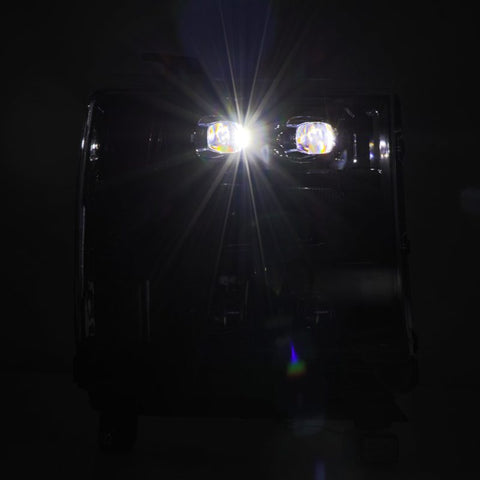 AlphaRex 16-18 Chevy 1500HD NOVA-Series LED Proj Headlghts Alpha BK Atv Lgt/SeqSig & DRL(Req 810023) - 880236