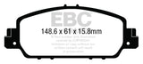 EBC 13-17 Honda Accord Coupe 2.4 EX Redstuff Front Brake Pads - DP33014C