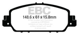 EBC 13+ Honda Accord Coupe 2.4 EX Redstuff Front Brake Pads - DP33014C