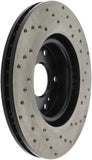 StopTech 06-08 Honda Civic Si Cross Drilled Right Front Rotor - 128.40057R