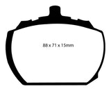 EBC 73-76 Mg MGB GT V8 3.5 Greenstuff Front Brake Pads - DP2240