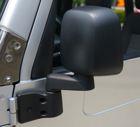 Bestop 87-95 Jeep Wrangler YJ / 97-06 Wrangler TJ Door Mirror Set (Black Abs Composite) - 51261-01