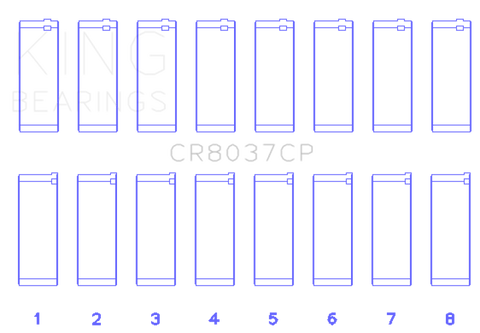King 01-09 GM Duramax 6.6L A Rod (Size STD) Connecting Rod Bearing Set - CR8037CP