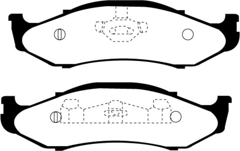 EBC 97-99 Jeep Cherokee 2.5 82mm High Rotors Ultimax2 Front Brake Pads - UD712