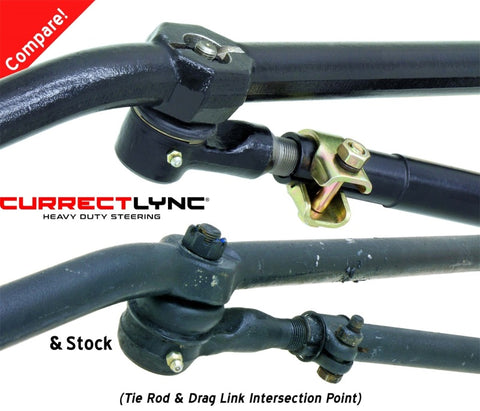 RockJock TJ/LJ/XJ/MJ Currectlync Steering System Bolt-On w/ 1 1/4in Dia. Tie Rod/Forged Drag Link - CE-9701
