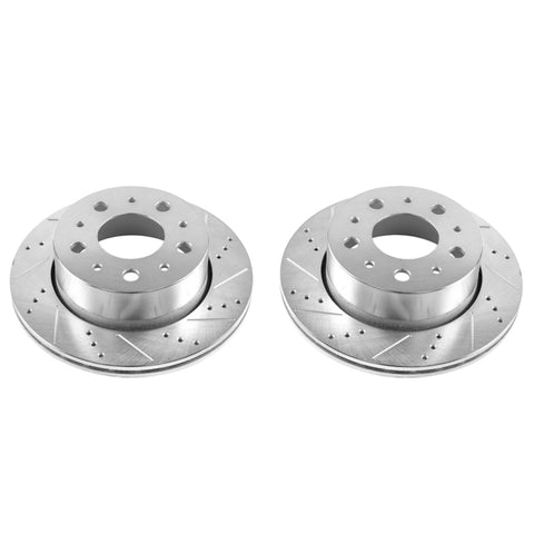 Power Stop 14-19 Ram ProMaster 1500 Rear Evolution Drilled & Slotted Rotors - Pair - AR8395XPR