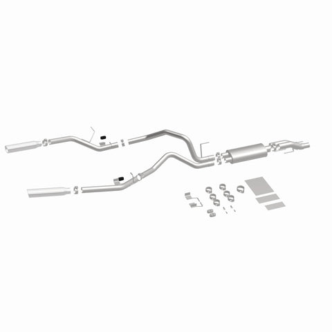 MagnaFlow 11 Ford F-150 3.7L/5.0L/6.2L SS Catback Exhaust Dual Split Rear Exit w/ 3.5in SS Tips - 15460