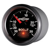 Autometer Sport-Comp II 52mm 30 IN HG / 30 PSI Electronic Boost/Vacuum Gauge - 3677