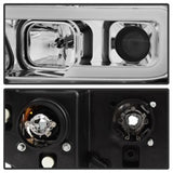 Spyder 07-13 Toyota Tundra V2 Light Bar DRL Projector Headlights - Chrome (PRO-YD-TTU07V2-LB-C) - 5084651