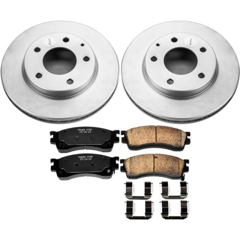 Power Stop 01-03 Mazda Protege Front Z17 Evolution Geomet Coated Brake Kit - CRK788