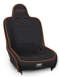 PRP Premier High Back Suspension Seat- Black/Orange Vinyl - A100110-201-207