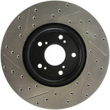 StopTech 04-08 Acura TL (Brembo Caliber) SportStop Slotted &amp; Drilled Left Front Rotor - 127.40062L
