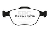 EBC 02-04 Ford Focus 2.0 SVT Greenstuff Front Brake Pads - DP21641