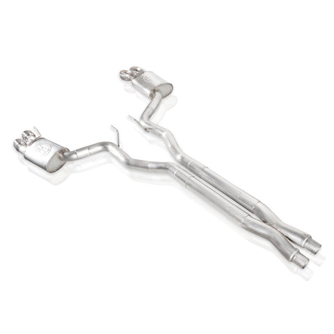 Stainless Works 2018+ Ford Mustang GT 3in Redline Series Catback X-Pipe w/Active Valves & Quad Tips - M18CBXFCV