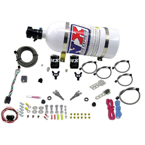 Nitrous Express 03-18 Nissan 350Z/370Z Dual Nozzle (35-150HP) w/10lb Bottle - 20716-10