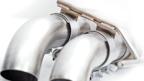 Stainless Works 2010-14 Ford Raptor 3in Exhaust Chambered Mufflers Dump Exit - FTR13CBDP