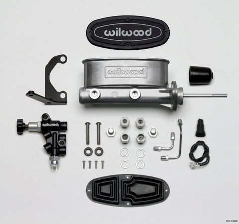 Wilwood HV Tandem M/C Kit w L/H Bracket & Prop Valve - 15/16in Bore-W/Pushrod - 261-13626