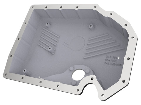 aFe 05-19 VW 1.8L/2.0L w/ Oil Sensor Engine Oil Pan Black POWER Street Series w/ Machined Fins - 46-71210B