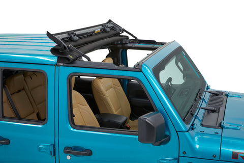 Bestop 20-26 Jeep Gladiator / 18-26 Wrangler JL Sunrider For Hardtop (Premium Black Twill) - 52454-17