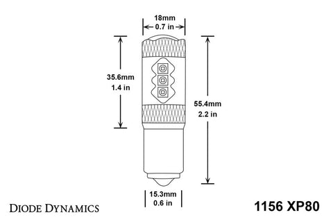 Diode Dynamics 1156 XP80 LED - Amber Four - DD0007Q