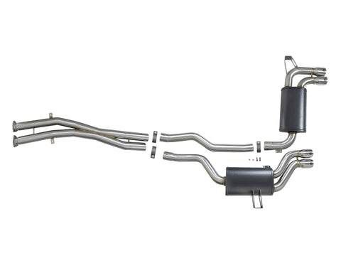 aFe MACH Force-Xp 2.5in 304 SS Cat-Back Exhaust w/ Polished Tips 01-06 BMW M3 - 49-36344-P