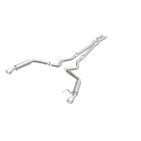 MagnaFlow Cat Back, SS, 2.5in, Competition, Dual Split Polished 4.5in Tips 2015 Ford Mustang V6 3.7L - 19099